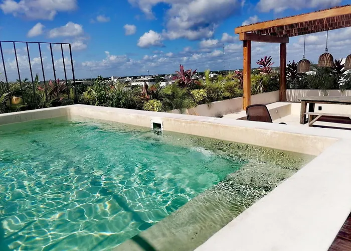 Bright 2br Loft With Rooftop Pool In Downtown Location * Tulum